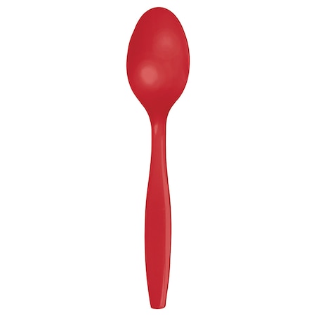 Classic Red Plastic Spoons, 6.75, 600PK